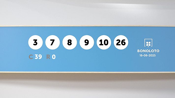 SELAE - Sorteo de la Lotería Bonoloto del 18/08/2025