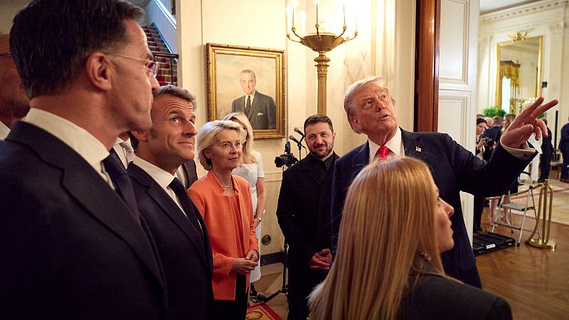 Trump muestra una renovada sintonía con Zelenski y los líderes europeos en la última cumbre de Washington