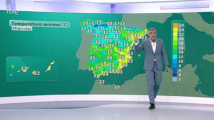 El tiempo - Descenso notable de las temperaturas, pero seguirán elevadas en el área mediterránea y Canarias