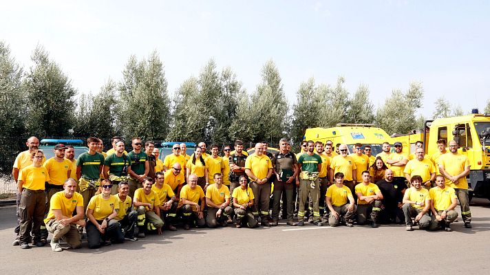 L'Informatiu - Catalunya envia efectius i material per combatre els incendis a Castella i Lleó i Galícia