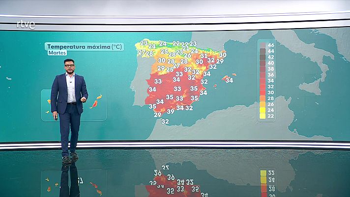 El tiempo - Chubascos y tormentas fuertes con rachas muy fuertes en Pirineos, Ibérica oriental y zonas intermedias