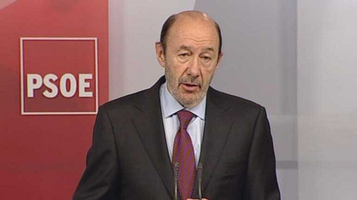 Telediario 1 - Rubalcaba sobre Bárcenas