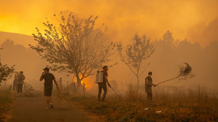 Telediario 2 - Los incendios dejan un paisaje desolador en Galicia tras el fin de la ola de calor