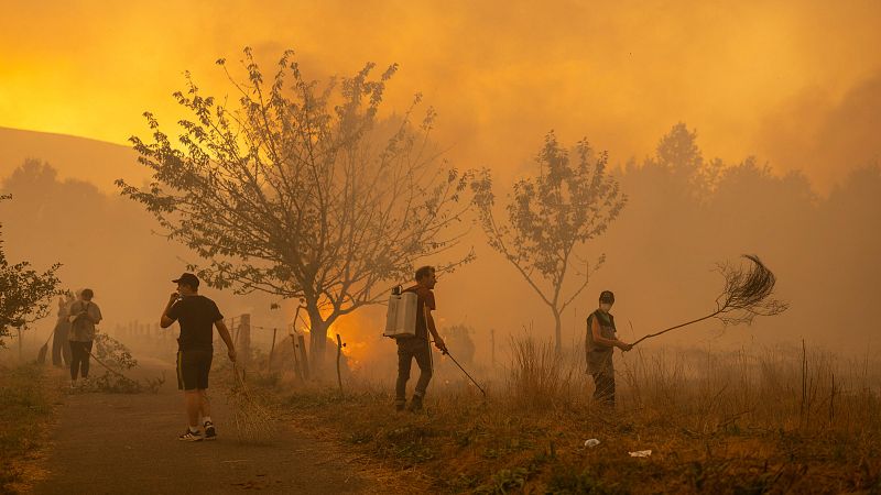 Los incendios dejan un paisaje desolador en Galicia tras el fin de la ola de calor