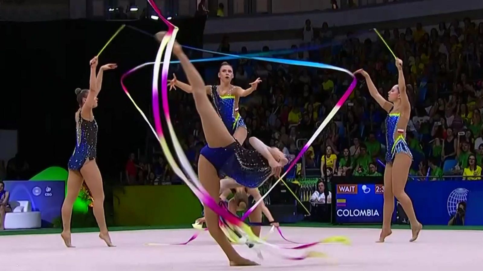 Gimnasia rítmica - Campeonato del Mundo. Competición general conjuntos 5 cintas y 3 pelotas / 2 aros Grupo A - Gimnasia rítmica | Ver