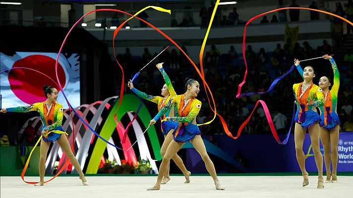 Gimnasia rítmica - Campeonato del Mundo. Final conjuntos 5 cintas