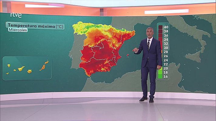 El tiempo - Temperaturas máximas significativamente elevadas en Mallorca y Málaga