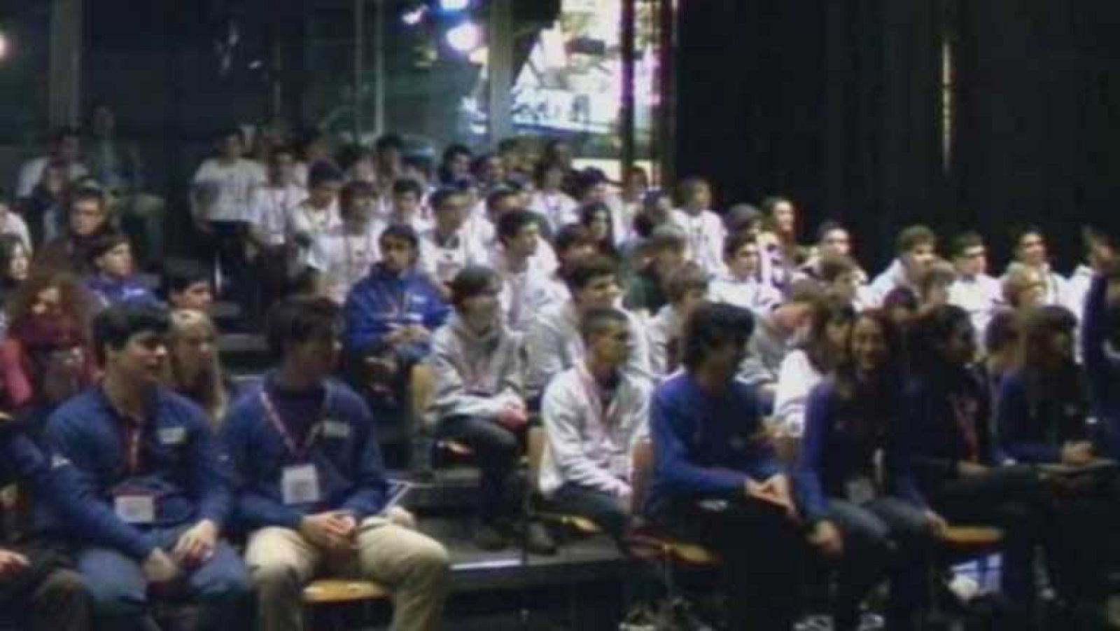 Niños premiados en el Concurso Zero Robotics