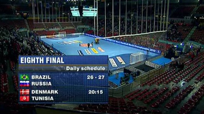 Mundiales de Balonmano - 1/8 de final: Dinamarca - Túnez