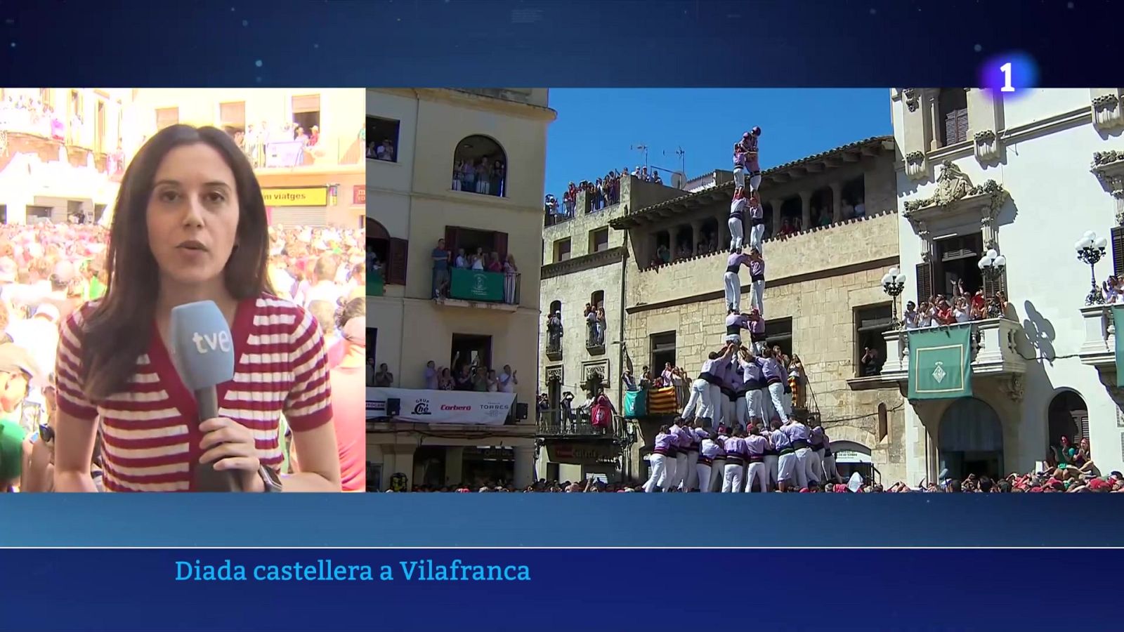 Diada castellera de màxims a Vilafranca per Sant Fèlix
