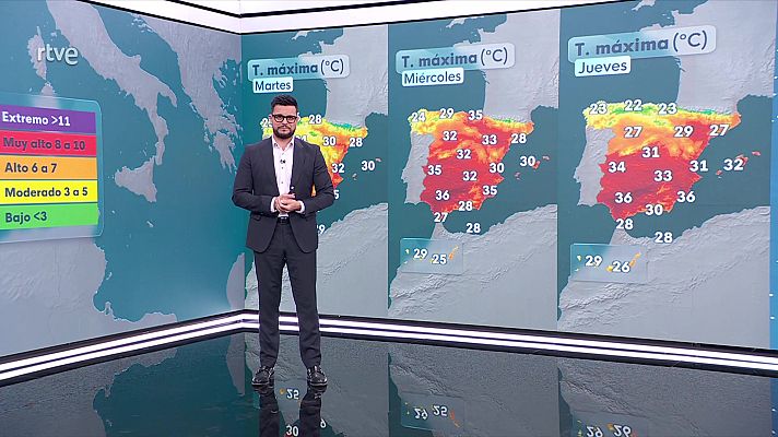 El tiempo - Chubascos y tormentas fuertes en zonas de Cataluña, incluso muy fuertes y con granizo en Pirineo, Prepirineo