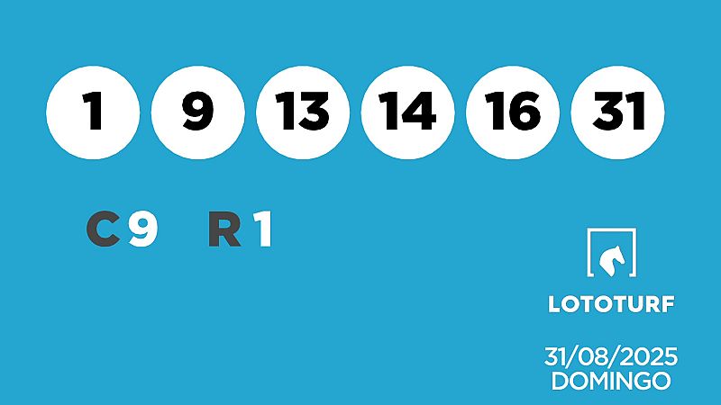 Sorteo de la Lotería Lototurf del 31/08/2025 - Ver ahora