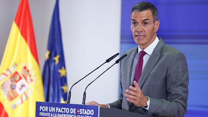 Telediario 1 - Sánchez pide "apagar el ruido" para llegar a un pacto de Estado contra el cambio climático