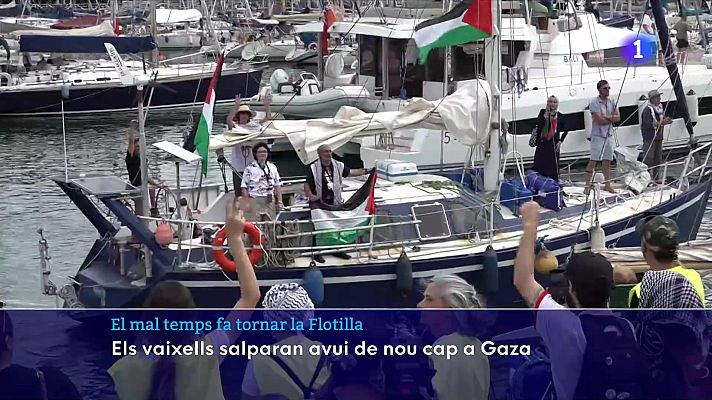 L'Informatiu - El mal temps fa tornar al port la Flotilla per Gaza