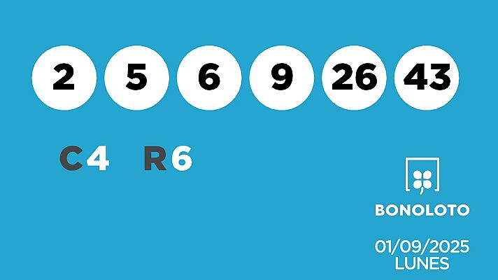 SELAE - Sorteo de la Lotería Bonoloto del 01/09/2025