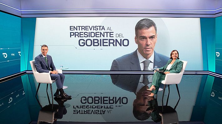Telediario en lengua de signos - Entrevista completa a Pedro Sánchez en el Telediario 2 de TVE - Lengua de signos