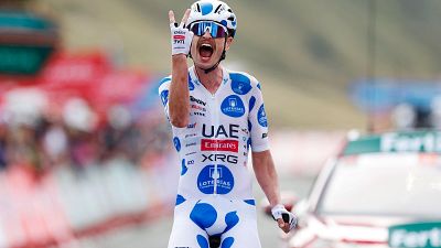 Jay Vine suma en Larra/Belagua su segundo triunfo de etapa en la Vuelta a Espaa; Vingegaard, nuevo lder