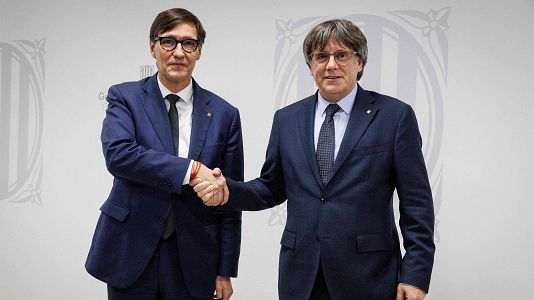 Illa subraya que el dilogo es el "motor de la democracia" tras reunirse por primera vez como 'president' con Puigdemont