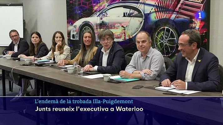 L'Informatiu - Junts es reuneix amb l'executiva a Waterloo, mentre Illa segueix amb la seva agenda