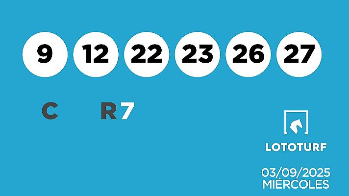 SELAE - Sorteo de Lotería Lototurf: 03/09/2025