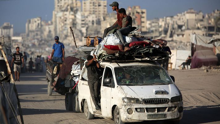 Telediario Fin de Semana - Gazatíes desconfían de la zona humanitaria israelí: "No hay ningún sitio seguro"