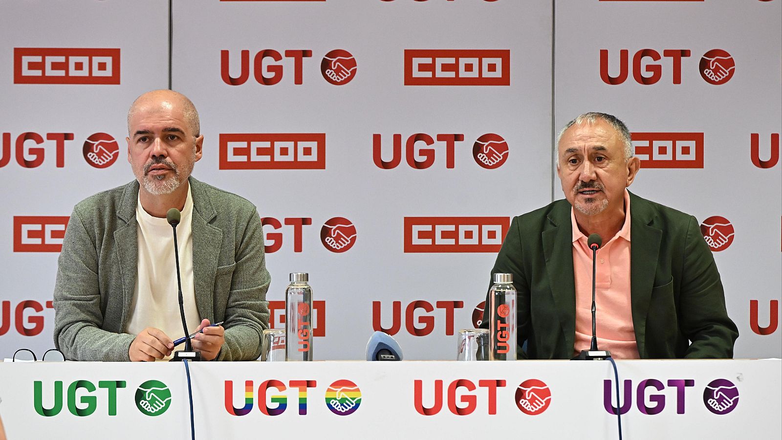 UGT y CC.OO. "exigen" a Junts, PP y Vox que retiren enmiendas a la totalidad a la ley de reducción de jornada - Telediario 1 | Ver