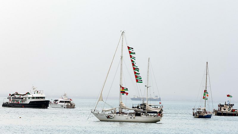 La Flotilla Sumud, rumbo a Gaza, denuncia un ataque en Túnez