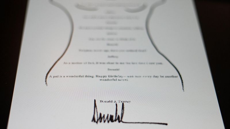 Sale a la luz la supuesta felicitación de Trump a Epstein por su 50 cumpleaños