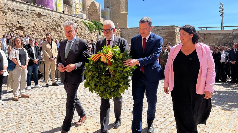 Reivindicació del català i la cultura en la Diada arreu del territori