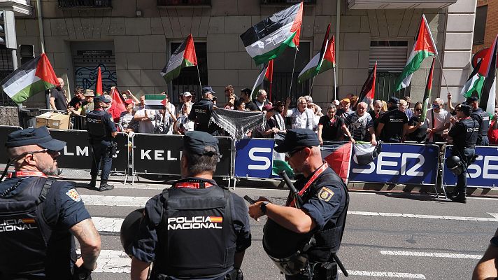 Telediario 1 - Valladolid se blinda ante el temor a protestas propalestinas en la Vuelta
