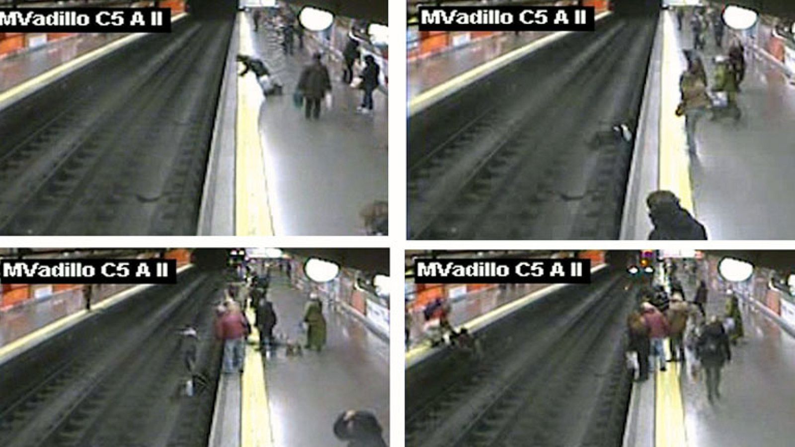 Un policía salva a una mujer tras caer a las vías en el metro de Madrid