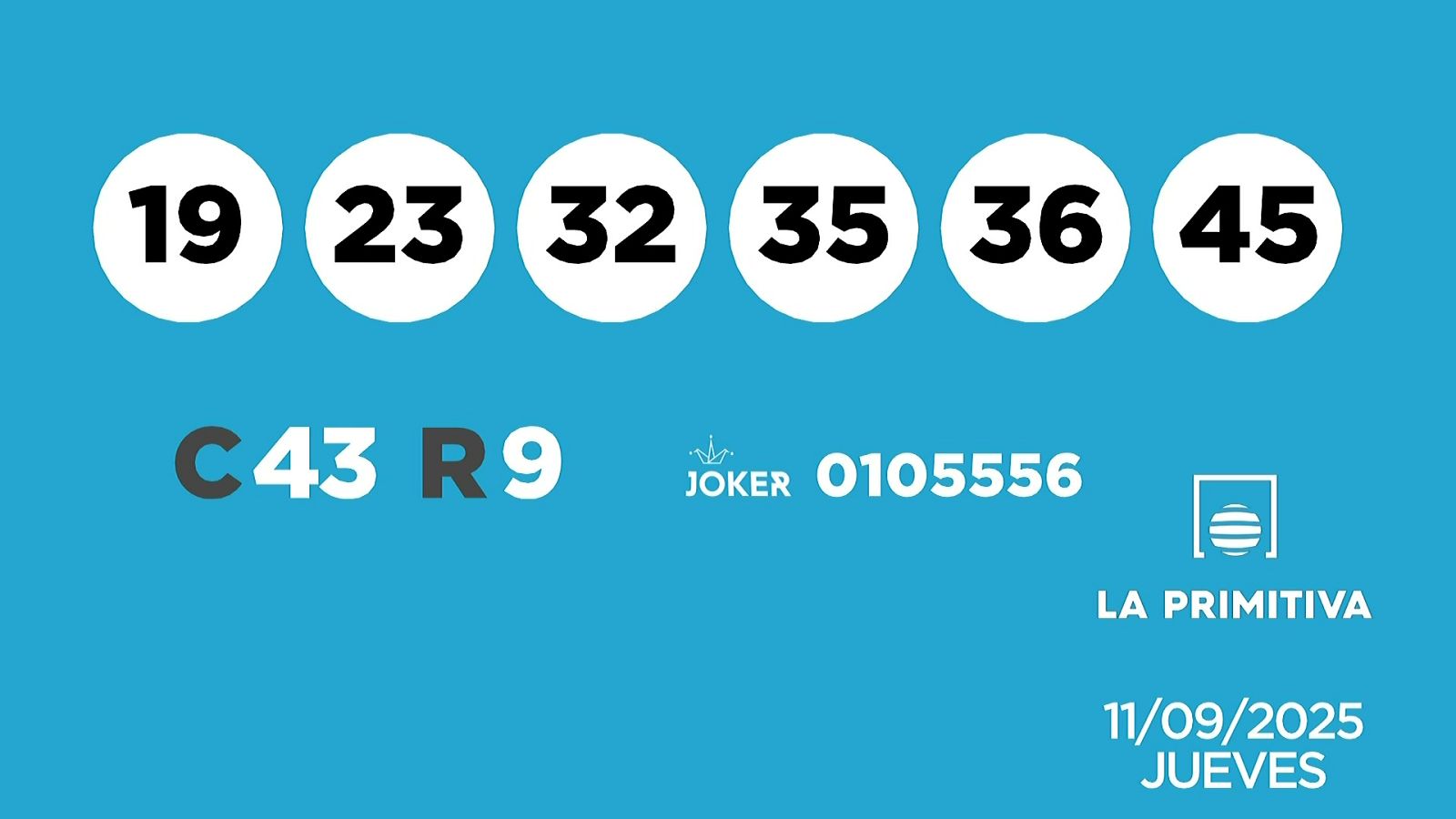 Sorteo de la Lotería Primitiva y Joker del 11/09/2025 - Ver ahora