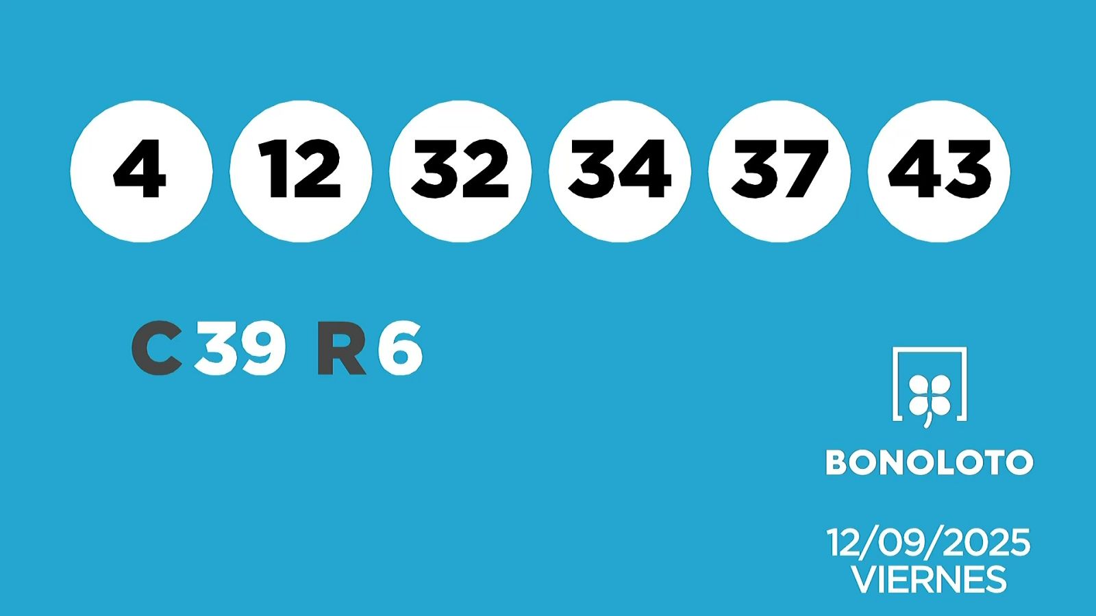 Sorteo de la Lotería Bonoloto del 12/09/2025 - Ver ahora