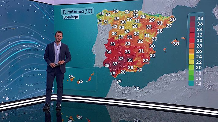 El tiempo - Probables chubascos localmente fuertes en Cataluña, norte de Castellón y este de Teruel