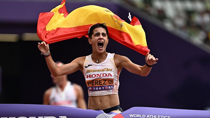 Atletismo - María Pérez logra la medalla de oro en los 35 kilómetros marcha en el Mundial de atletismo