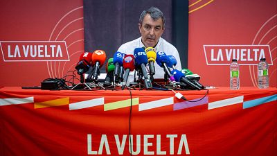 El director de la Vuelta "lamenta" y "condena" las protestas propalestinas en Madrid