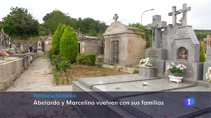 Panorama Regional - Entrega de restos en la fosa de San Breixo (Celanova, Ourense)
