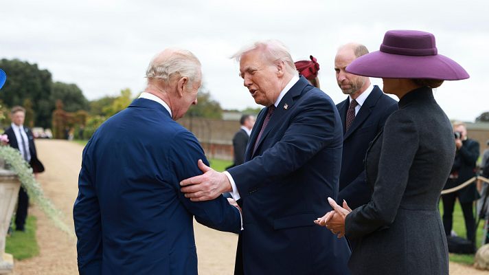 Telediario 1 - Trump visita Reino Unido en mitad de protestas por su relación con Jeffrey Epstein