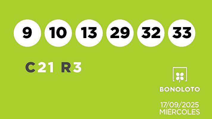 SELAE - Sorteo de la Lotería Bonoloto del 17/09/2025