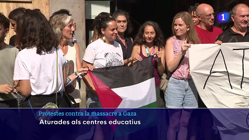 La comunitat educativa protesta contra la massacre a Gaza
