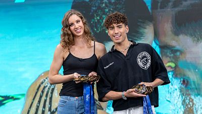 Iris Ti y Dennis Gonzlez lucen sus medallas ganadas a base de esfuerzo, sacrificio y pasin