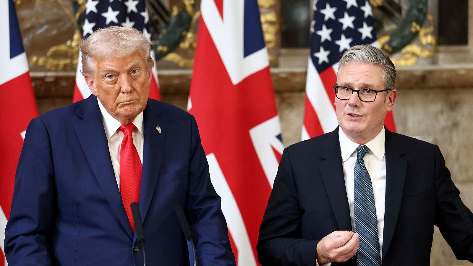 Trump y Starmer, en desacuerdo respecto al reconocimiento del Estado palestino | Ver