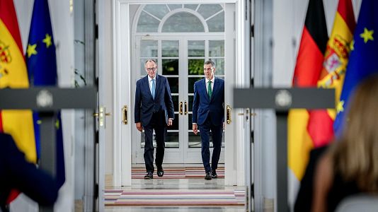 Snchez y Merz coinciden en la solucin de los dos Estados para Palestina pero discrepan respecto a la presin a Israel
