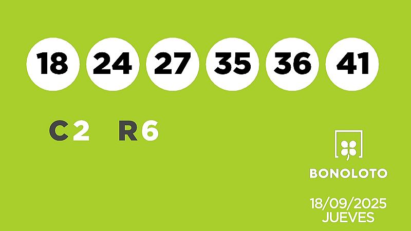 Sorteo de la Lotería Bonoloto del 18/09/2025 - Ver ahora