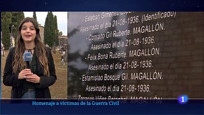 Homenaje a 17 aragoneses en el cementerio de Borja (Aragn) | Ver ahora