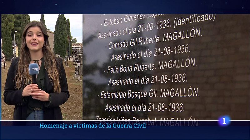Homenaje a 17 aragoneses en el cementerio de Borja (Aragn) | Ver ahora