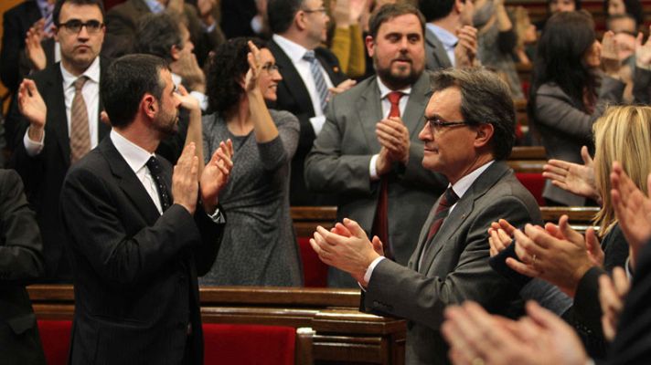 Telediario 1 - Debate en Cataluña