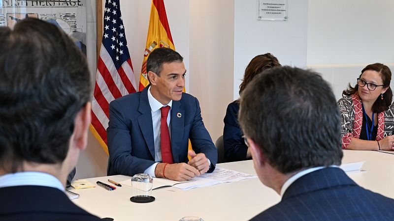 Sánchez condena desde EE.UU. el "asesinato de más de 60.000 palestinos" a manos de Israel