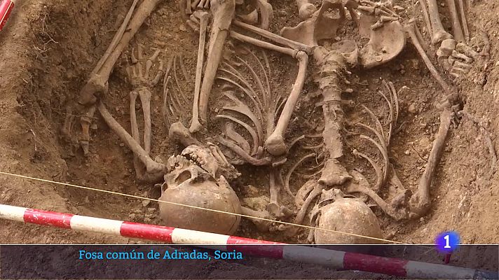 Noticias de Castilla y León - Exhumación en el paraje del Estrecho del muerto (Adradas, Soria)
