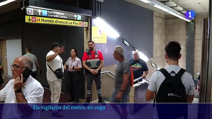 L'Informatiu - Els vigilants del metro de Barcelona, en vaga indefinida per les festes de la Mercè